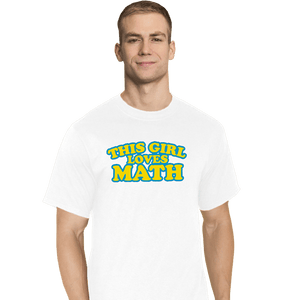 Secret_Shirts T-Shirts, Tall / Large / White Girl Loves Math