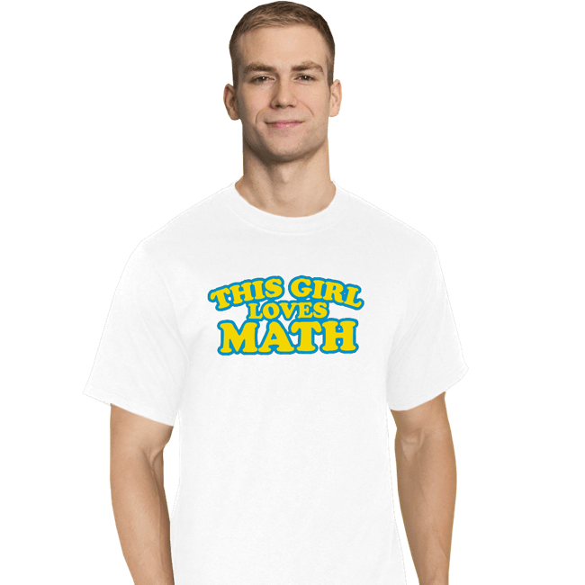 Secret_Shirts T-Shirts, Tall / Large / White Girl Loves Math