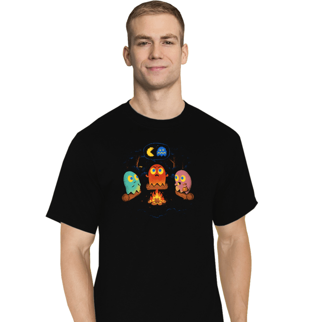 Secret_Shirts T-Shirts, Tall / Large / Black Spooky Ghost Stories