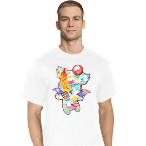 Shirts T-Shirts, Tall / Large / White Magical Silhouettes - Moogle