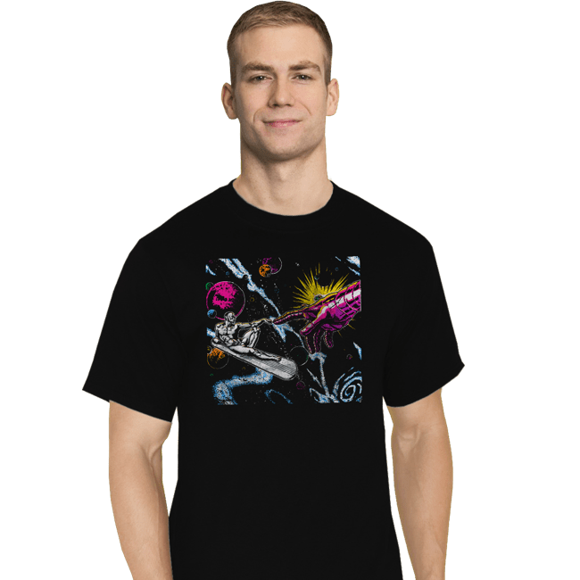 Secret_Shirts T-Shirts, Tall / Large / Black Creation Of Silver Surfer Secret Sale