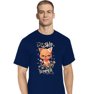 Daily_Deal_Shirts T-Shirts, Tall / Large / Navy Can We Skip To Summer Please