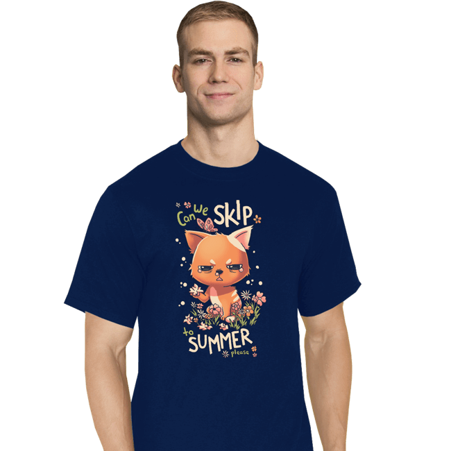 Daily_Deal_Shirts T-Shirts, Tall / Large / Navy Can We Skip To Summer Please