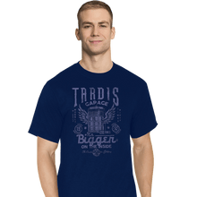 Load image into Gallery viewer, Daily_Deal_Shirts T-Shirts, Tall / Large / Navy Tardis Garage
