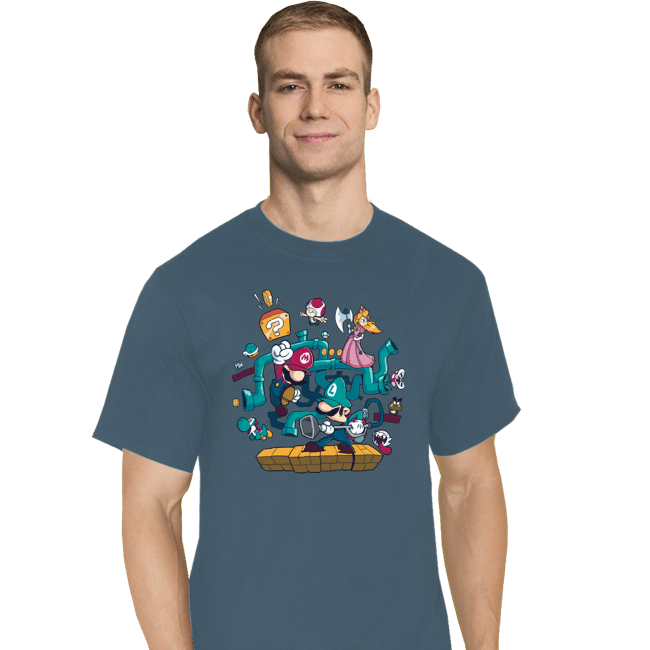 Daily_Deal_Shirts T-Shirts, Tall / Large / Indigo Blue The Plumber Brothers