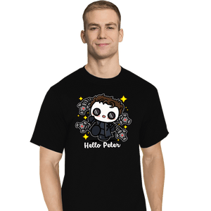 Shirts T-Shirts, Tall / Large / Black Hello Peter