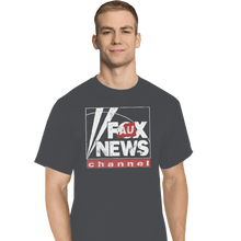 Load image into Gallery viewer, Shirts T-Shirts, Tall / Large / Charcoal Faux News
