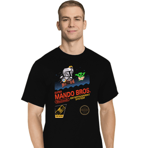 Daily_Deal_Shirts T-Shirts, Tall / Large / Black Super Mando Bros