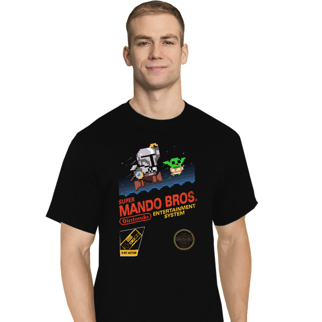 Daily_Deal_Shirts T-Shirts, Tall / Large / Black Super Mando Bros