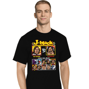 Daily_Deal_Shirts T-Shirts, Tall / Large / Black Jack Black Fighter