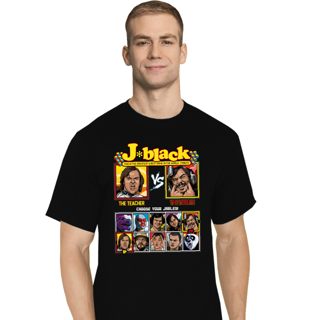 Daily_Deal_Shirts T-Shirts, Tall / Large / Black Jack Black Fighter