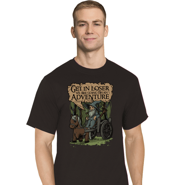 Daily_Deal_Shirts T-Shirts, Tall / Large / Black Middle Earth Adventure
