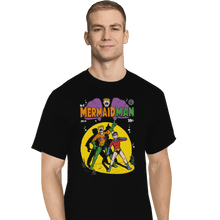 Load image into Gallery viewer, Shirts T-Shirts, Tall / Large / Black Mermaid Man
