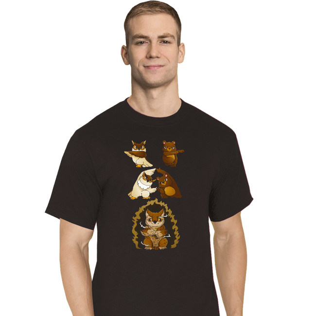 Secret_Shirts T-Shirts, Tall / Large / Black Owl Bear Fusion