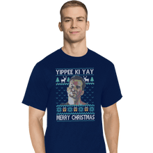Load image into Gallery viewer, Shirts T-Shirts, Tall / Large / Navy Yippee Ki Christmas
