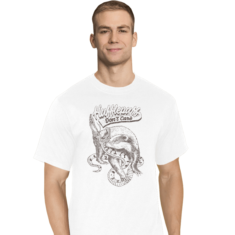 Shirts T-Shirts, Tall / Large / White Hufflepuff Don't Care