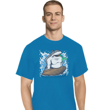 Load image into Gallery viewer, Shirts T-Shirts, Tall / Large / Royal Blue The Little Shark
