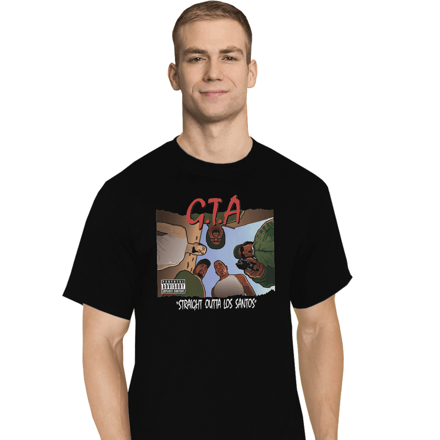 Shirts T-Shirts, Tall / Large / Black Straight Outta Los Santos