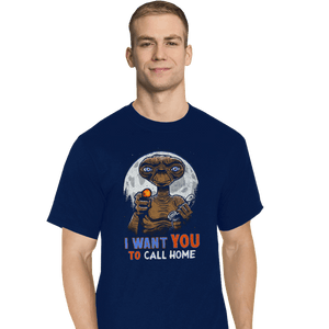 Daily_Deal_Shirts T-Shirts, Tall / Large / Navy Uncle E.T.