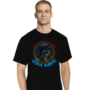 Daily_Deal_Shirts T-Shirts, Tall / Large / Black Ugly Sanic