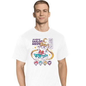 Shirts T-Shirts, Tall / Large / White Sailor Meow