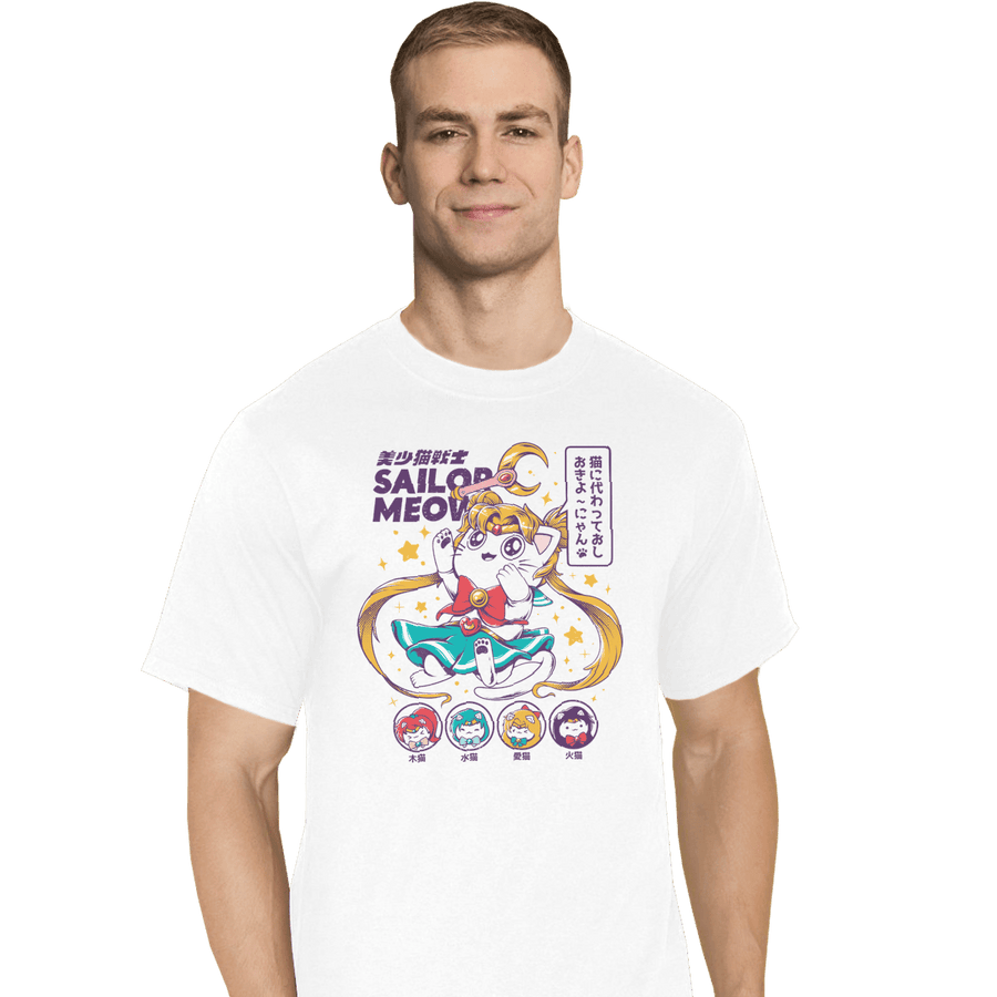 Shirts T-Shirts, Tall / Large / White Sailor Meow