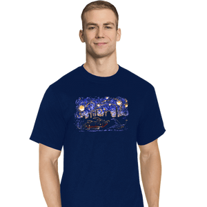 Daily_Deal_Shirts T-Shirts, Tall / Large / Navy Starry Canyon