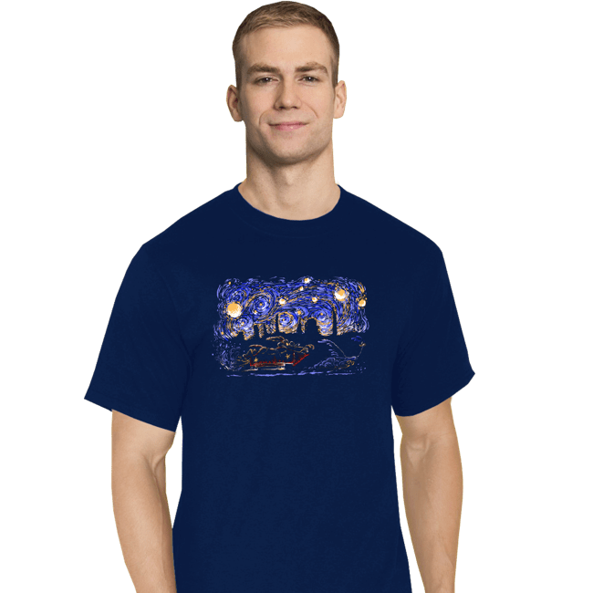 Daily_Deal_Shirts T-Shirts, Tall / Large / Navy Starry Canyon