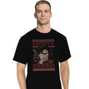 Daily_Deal_Shirts T-Shirts, Tall / Large / Black Groovy Christmas