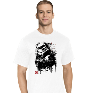 Daily_Deal_Shirts T-Shirts, Tall / Large / White Trooper In The Forest Sumi-e