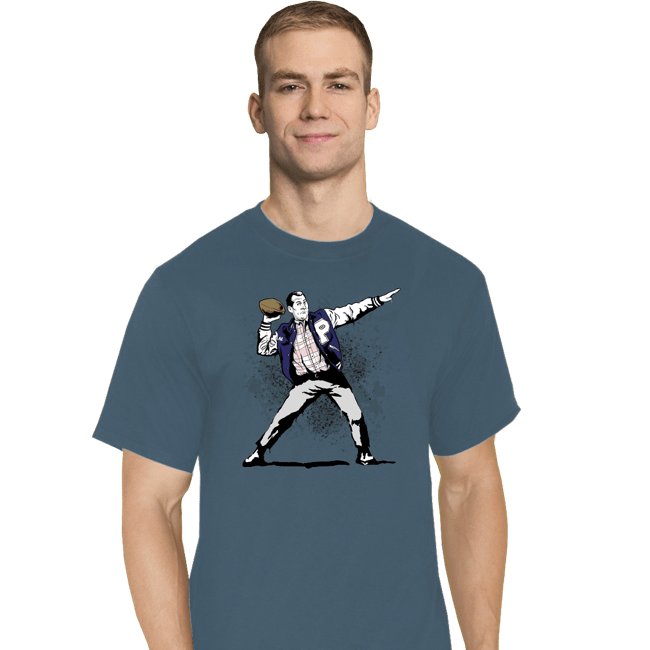 Daily_Deal_Shirts T-Shirts, Tall / Large / Indigo Blue Touchdown