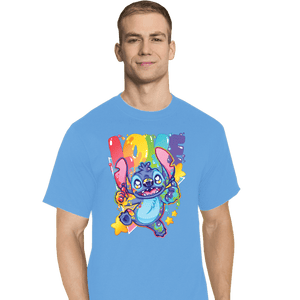 Shirts T-Shirts, Tall / Large / Royal Blue Alien Says Love