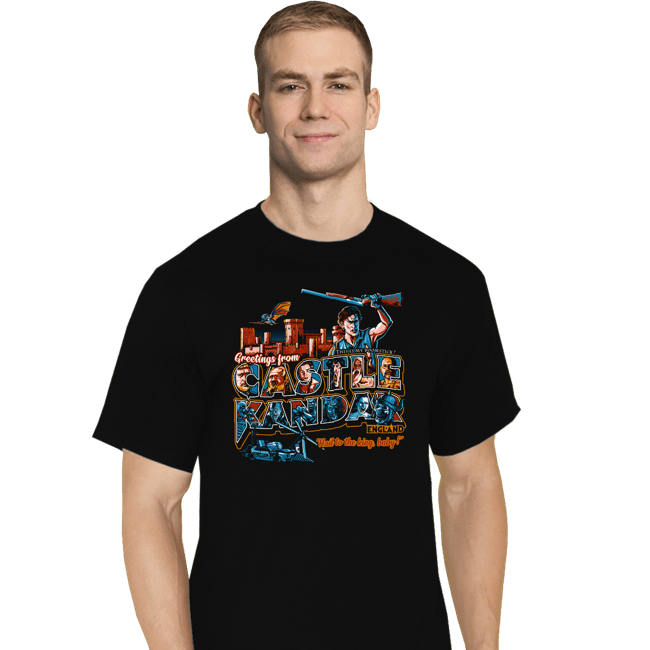 Daily_Deal_Shirts T-Shirts, Tall / Large / Black Greetings From Castle Kandar