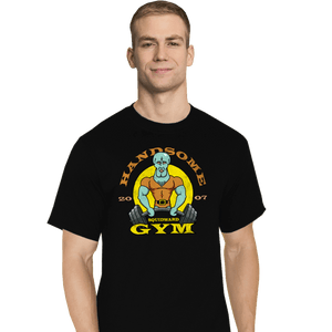 Daily_Deal_Shirts T-Shirts, Tall / Large / Black Handsome Squidward Gym