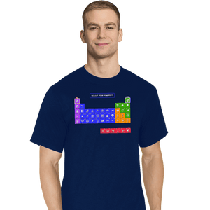 Secret_Shirts T-Shirts, Tall / Large / Navy Periodic Table of Powerups