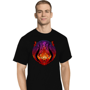 Daily_Deal_Shirts T-Shirts, Tall / Large / Black Stained Glass Darkness