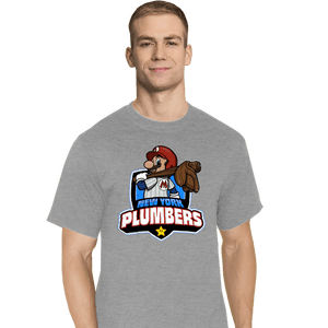 Daily_Deal_Shirts T-Shirts, Tall / Large / Sports Grey Go Plumbers