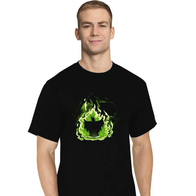 Daily_Deal_Shirts T-Shirts, Tall / Large / Black Book Dragon