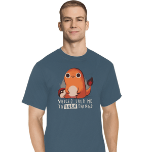 Shirts T-Shirts, Tall / Large / Indigo Blue Firestarter
