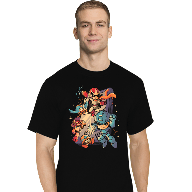 Daily_Deal_Shirts T-Shirts, Tall / Large / Black Mega Console