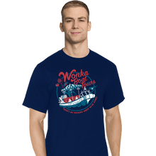 Load image into Gallery viewer, Daily_Deal_Shirts T-Shirts, Tall / Large / Navy Wonka Boat Tours
