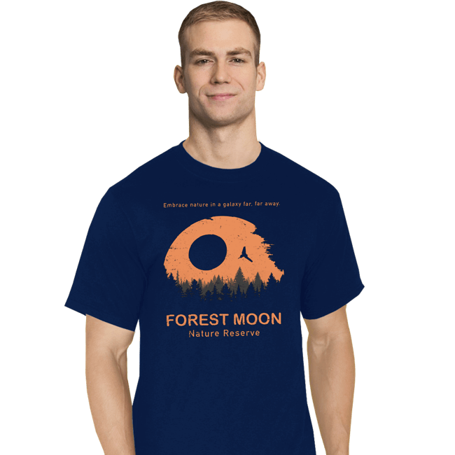 Secret_Shirts T-Shirts, Tall / Large / Navy Forest Moon Nature Reserve