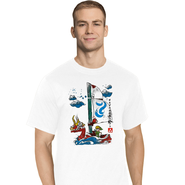 Secret_Shirts T-Shirts, Tall / Large / White Sailor With The Wind