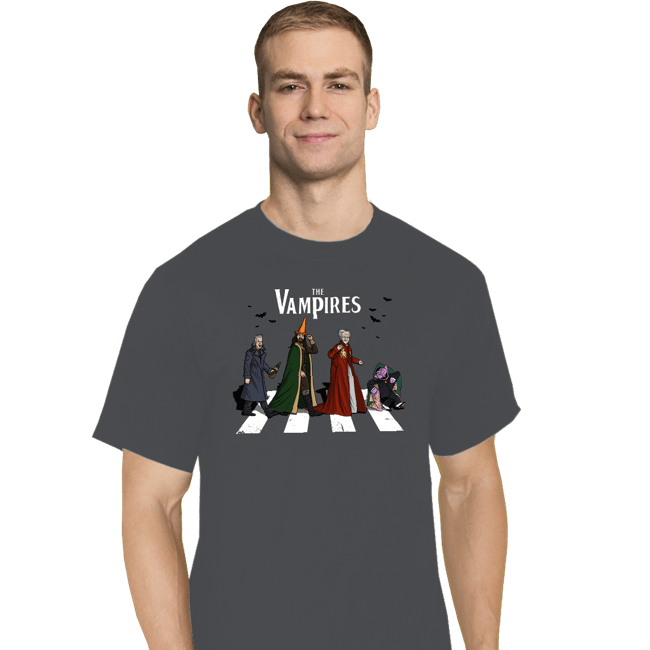 Daily_Deal_Shirts T-Shirts, Tall / Large / Charcoal The Vampires Road
