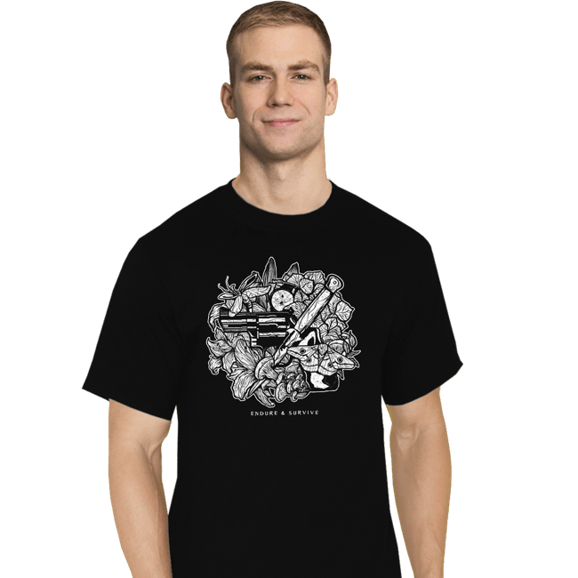 Secret_Shirts T-Shirts, Tall / Large / Black Endure - Survive