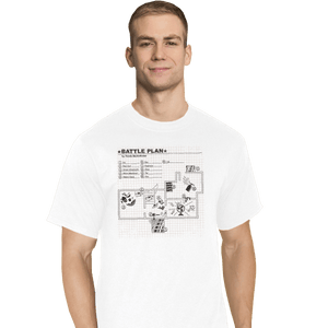 Shirts T-Shirts, Tall / Large / White Battle Plan