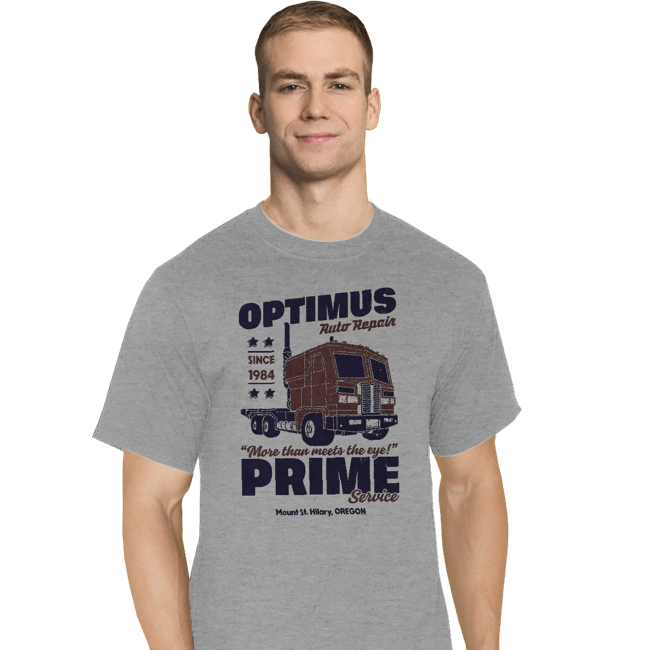 Daily_Deal_Shirts T-Shirts, Tall / Large / Sports Grey Optimus Garage