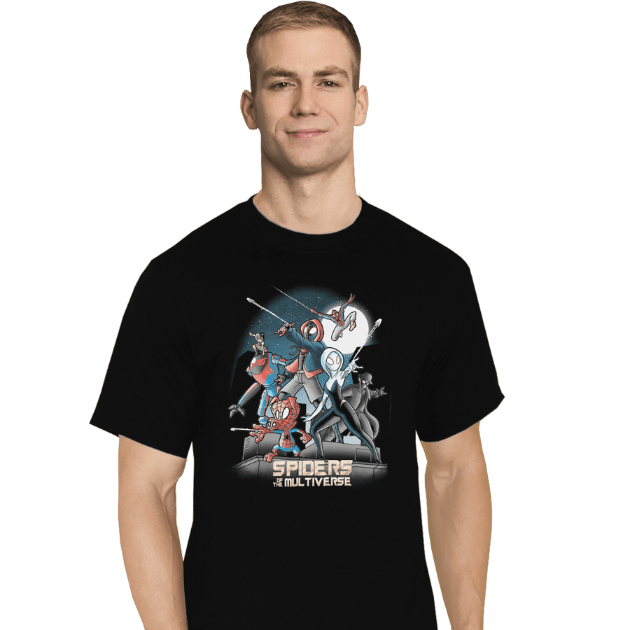 Shirts T-Shirts, Tall / Large / Black Spiders Of The Multiverse