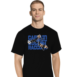 Secret_Shirts T-Shirts, Tall / Large / Black Captain Rocket Raccoon