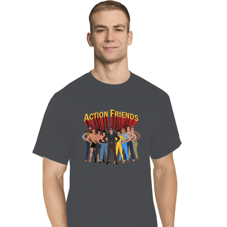 Shirts T-Shirts, Tall / Large / Charcoal Action Friends